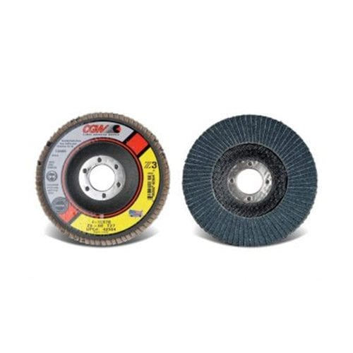 CGW Abrasives 4-1/2" Z3 Zirconia Flap Disc -  7/8"Ah 80 Grit - Type 27