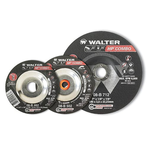 Walter 4-1/2″ X 1/8″ Cut/Grinding Wheel 7/8″Ah 24 Grit