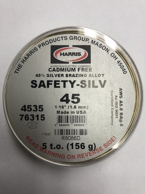 J.W. Harris Safety-Silv 45 1/32" 5 T.O. Container