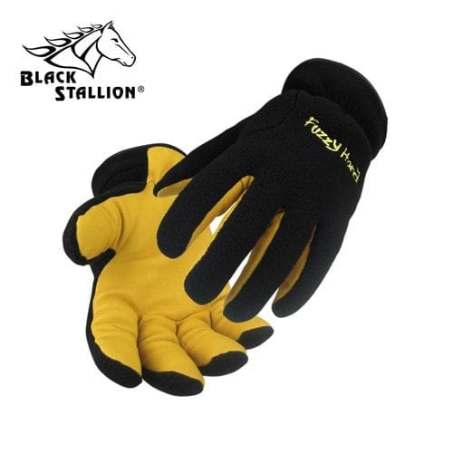 Black Stallion FuzzyHand Split Cowhide & Polar Fleece Winter Glove