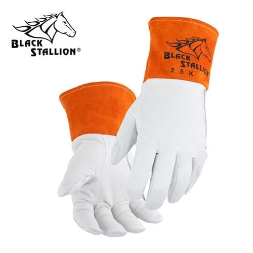 Black Stallion Premium Kidskin TIG Glove with DragPatch