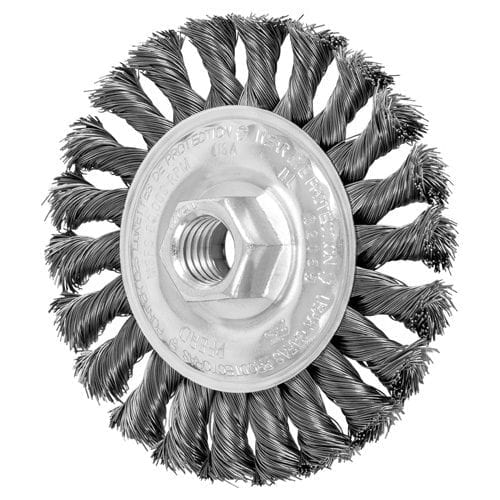 Pferd 4" .014 Carbon Steel Wire Full Cable Twist Knot Wheel