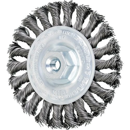 Pferd 4" .020 Carbon Steel Wire Full Cable Twist Knot Wheel