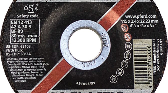 thumbnail image 2 of Pferd 5\" X .045 Cut-off Wheel 7/8\"Ah 46 Grit - Type 1 2 of 12