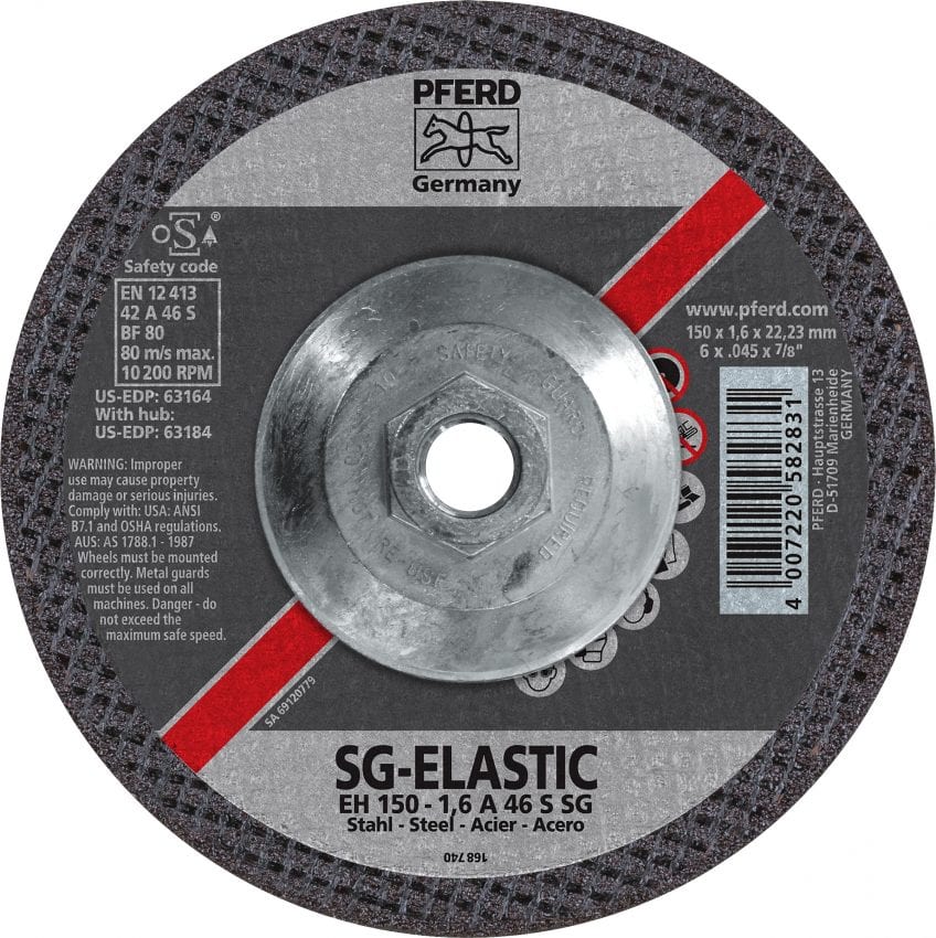 4" Flaring Cup Grinding Wheel - 5/8-11 Thread T11 Aluminum Oxide - Steel Back For Foundry, Weld Dressing & Snagging