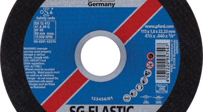 thumbnail image 2 of Pferd 5\" X .045 Cut-off Wheel 7/8\"Ah 46 Grit - Type 1 2 of 12