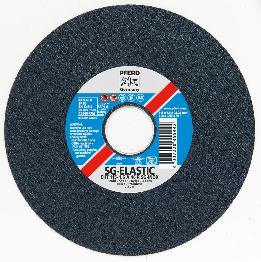 thumbnail image 2 of Pferd 5\" X .045 Cut-off Wheel 7/8\"Ah 46 Grit - Type 1 2 of 12