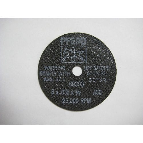 Pferd 3" X .040 Die Grinder Wheel 3/8"Ah 60 Grit  - Type 1