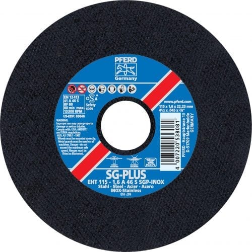 Pferd 4-1/2" X .045 Cut-off Wheel 7/8"Ah 46 Grit - Type 1