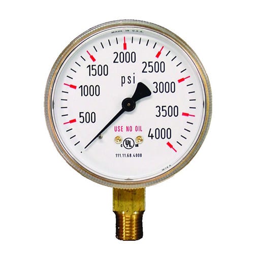 Weldmark  2″ Brass Replacement Gauge 4000 PSI