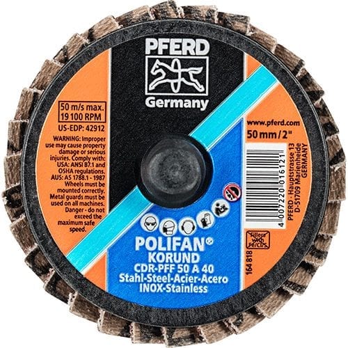 POLIFAN® Mini Quick Change Flap Discs - Aluminum Oxide A - Type CDR